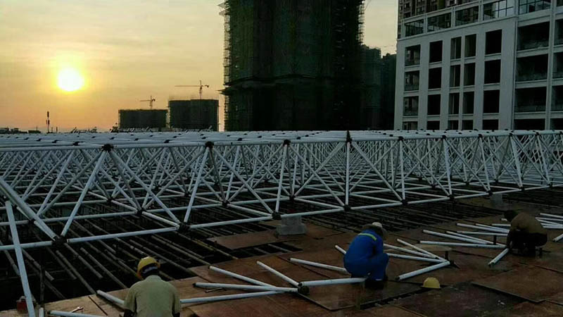新沂螺栓球网架安装现场